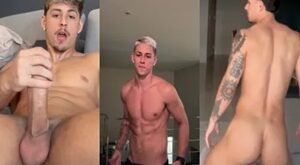 Tiktoker e ator porno brasileiro batendo e gozando