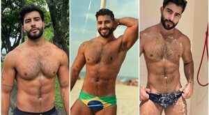 Andrés Milán dando o rabo pra dois dotados brasileiros