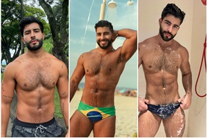 Andrés Milán dando o rabo pra dois dotados brasileiros