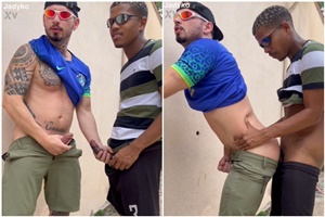 Dando o rabo pro mavambo no beco da favela