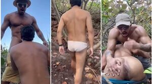 Diego Barros comendo vários na trilha