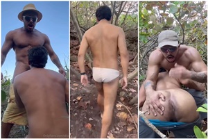 Diego Barros comendo vários na trilha