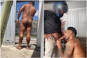 Esperando o entregador do Ifood pelado