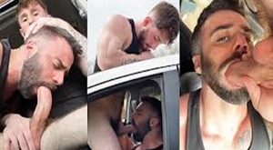 Brandt’s Boy Jordan Sucks Troy’s Big Cock Through his Sunroof