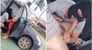 fazendo sexo na rua mas começou a chover